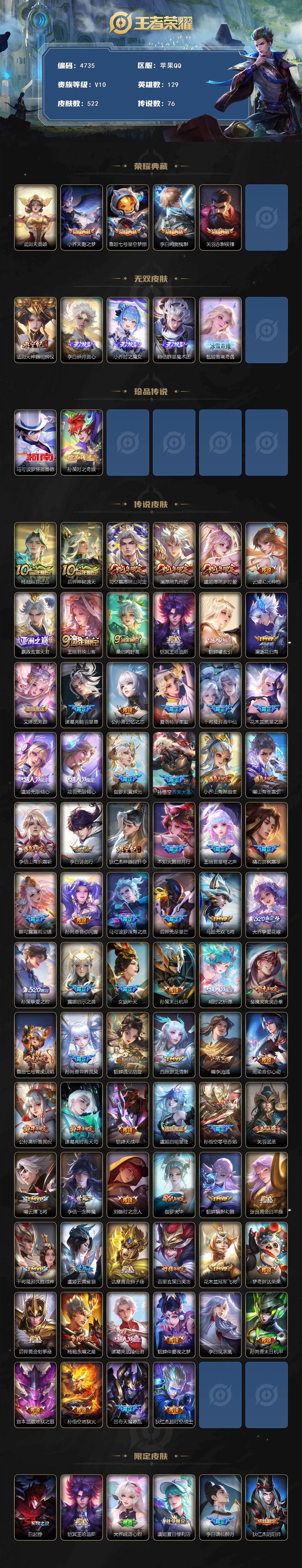 WZCMW4182548王者荣耀账号详情图2