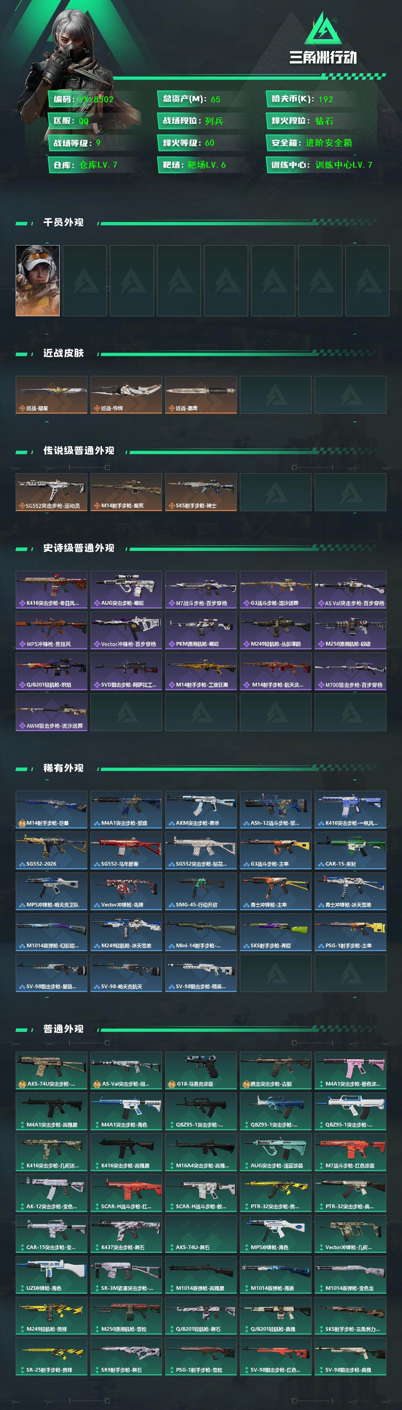 SJZCMW448814三角洲行动账号详情图2