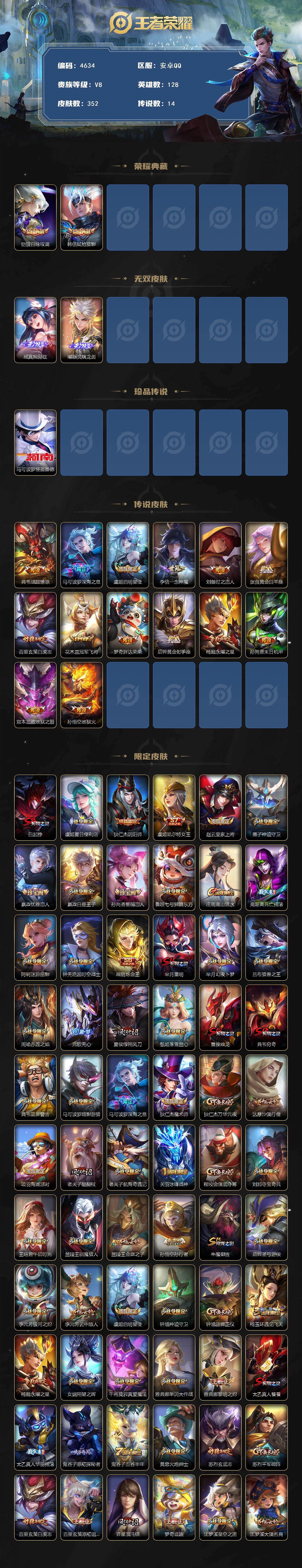 WZCMW4173256王者荣耀账号详情图2 WZCMW4173256王者荣耀账号详情图2