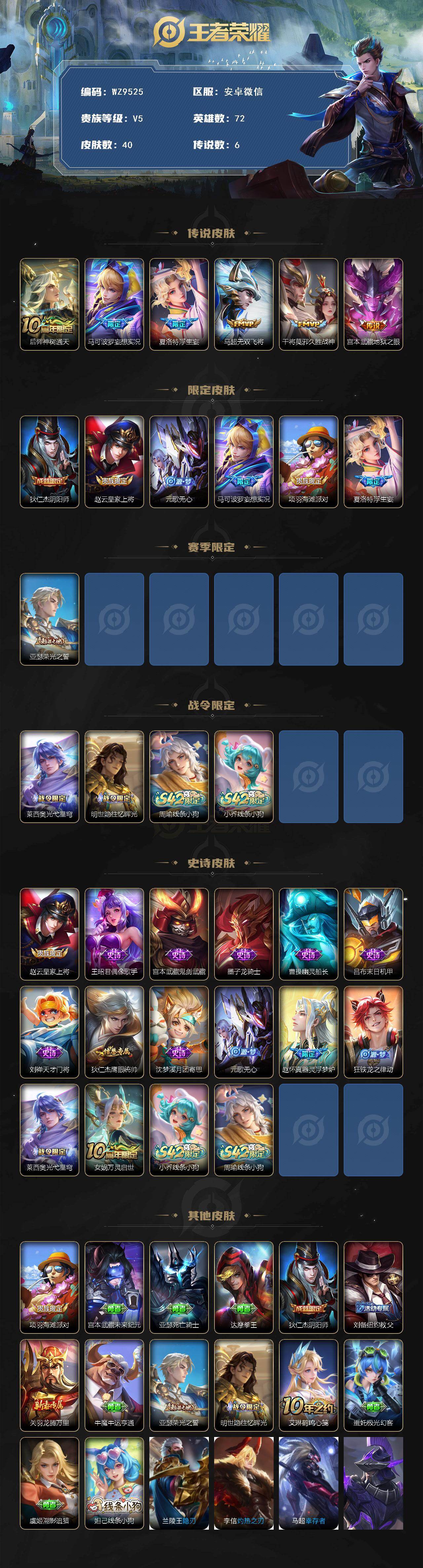 WZXS4197427王者荣耀账号详情图2