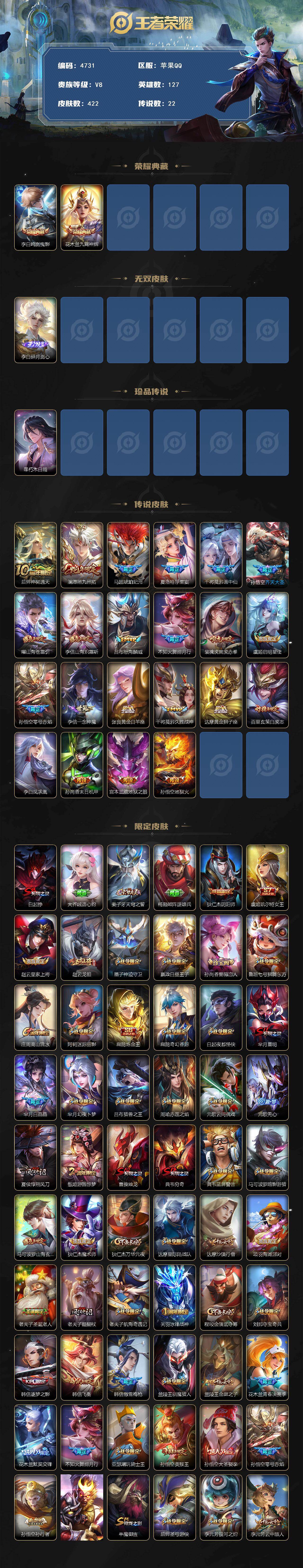 WZCMW4175037王者荣耀账号详情图2