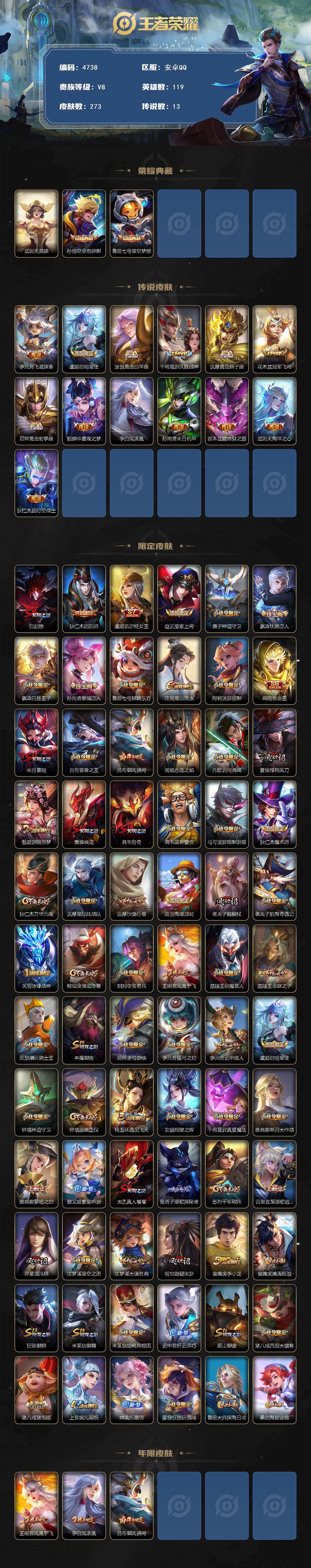 WZCMW4175049王者荣耀账号详情图2