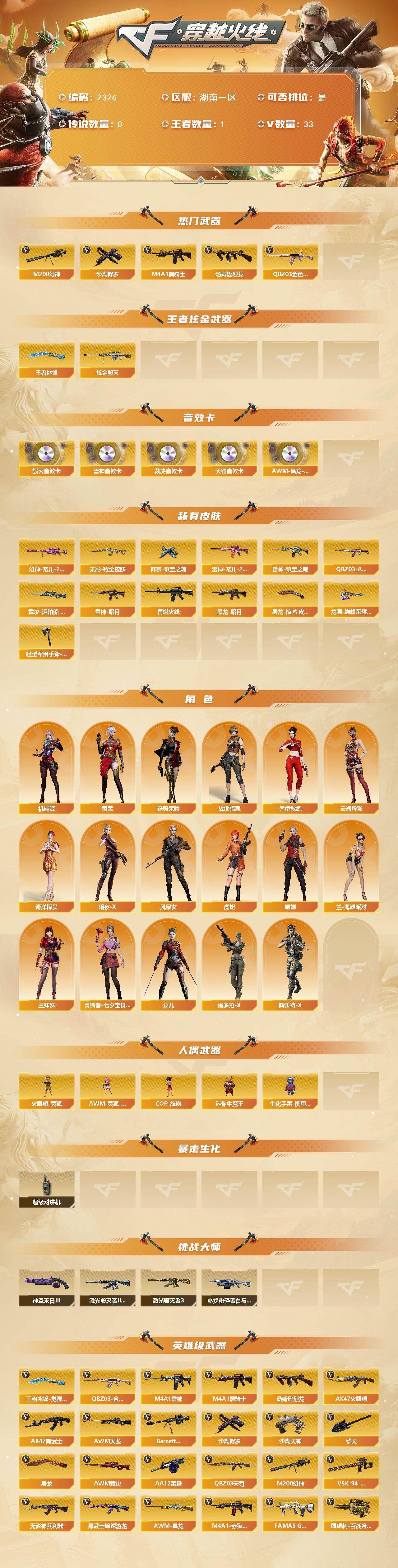 CFCMW446582穿越火线账号详情图2