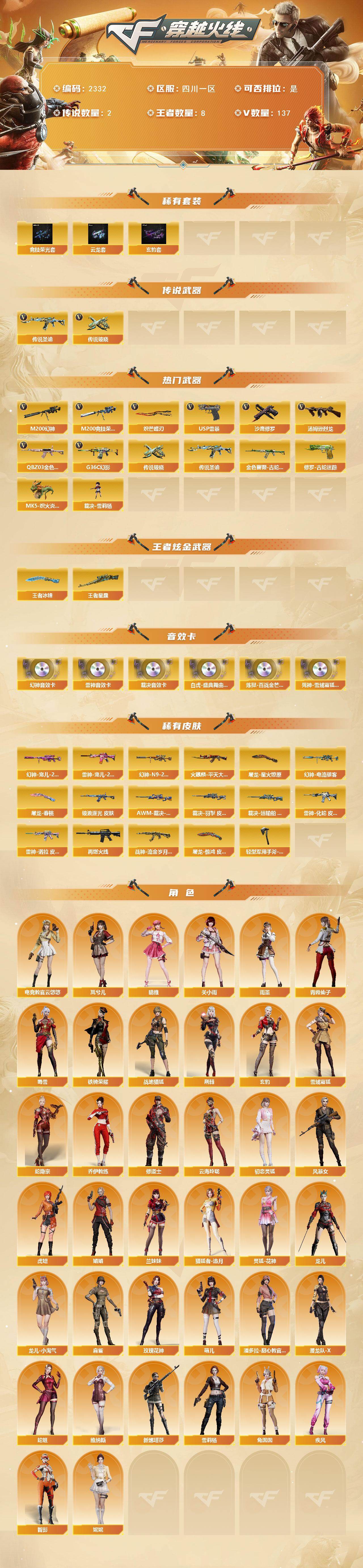 CFCMW446657穿越火线账号详情图2