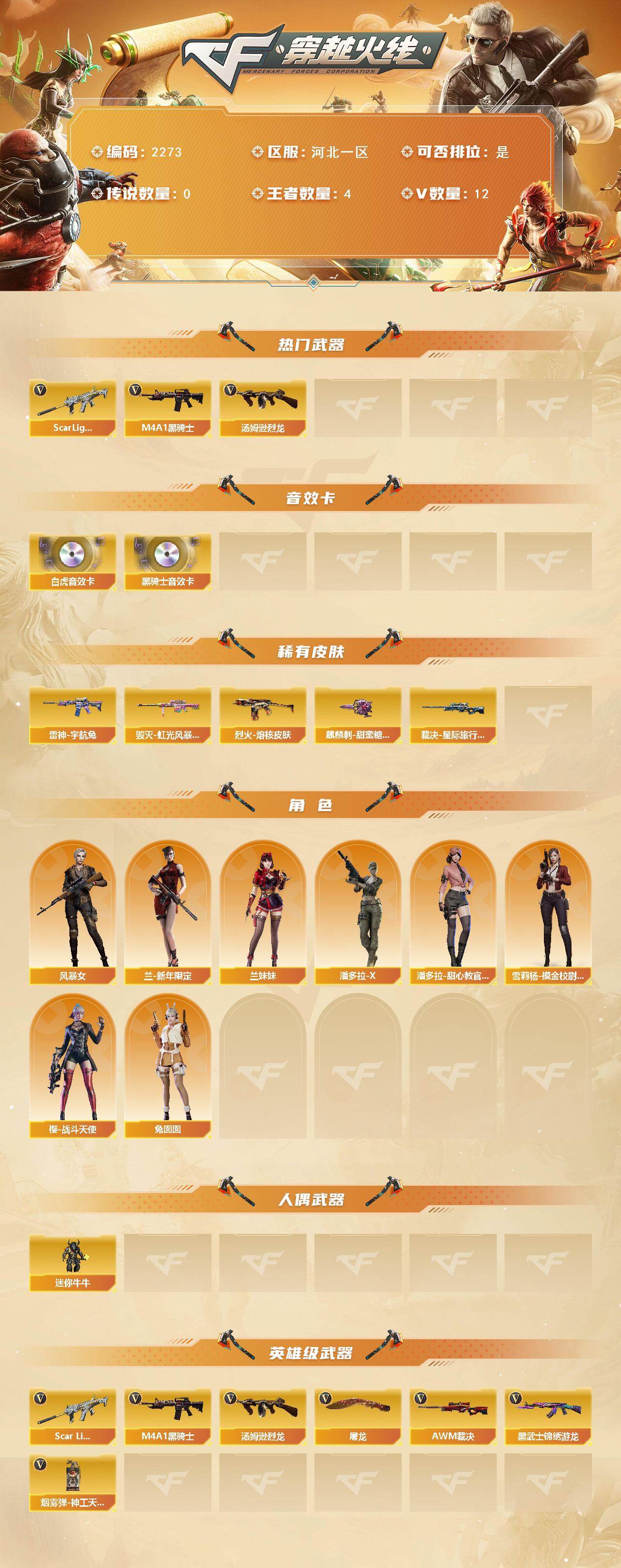 CFCMW441687穿越火线账号详情图2 CFCMW441687穿越火线账号详情图2