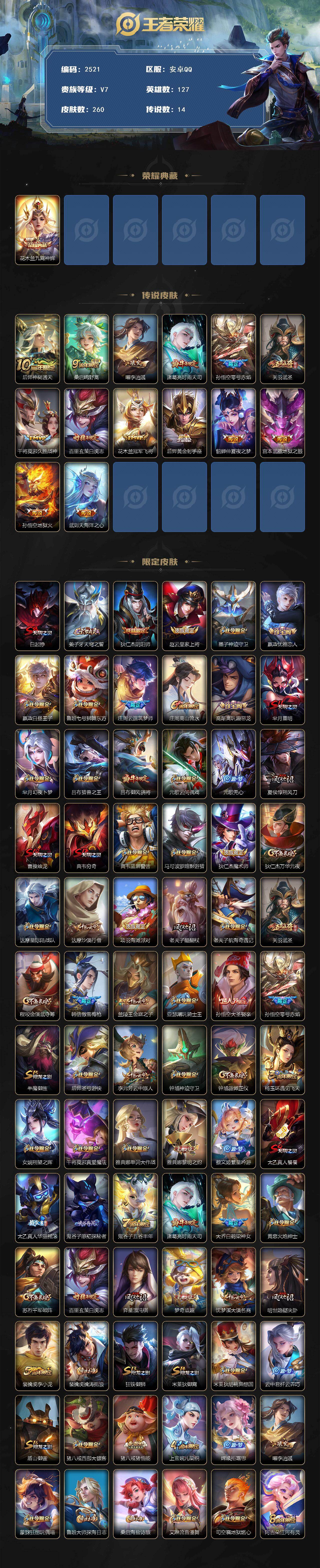 WZCMW4155312王者荣耀账号详情图2