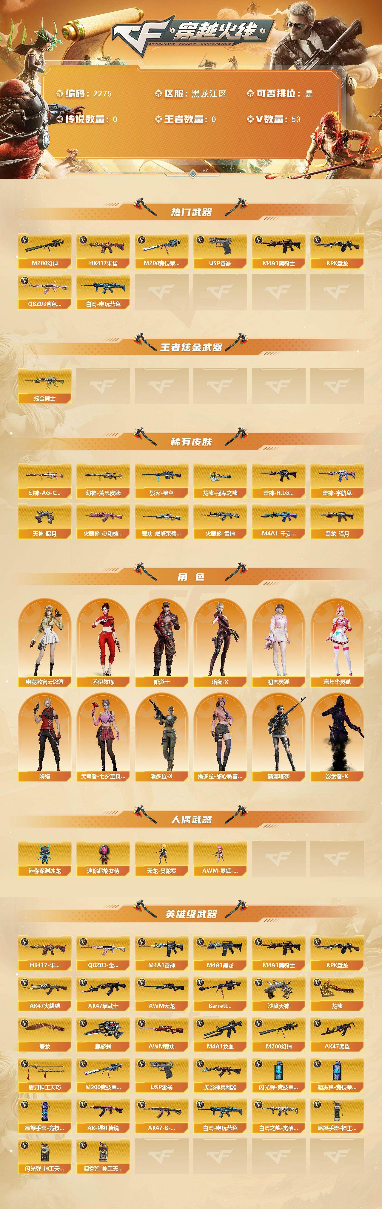 CFCMW441693穿越火线账号详情图2