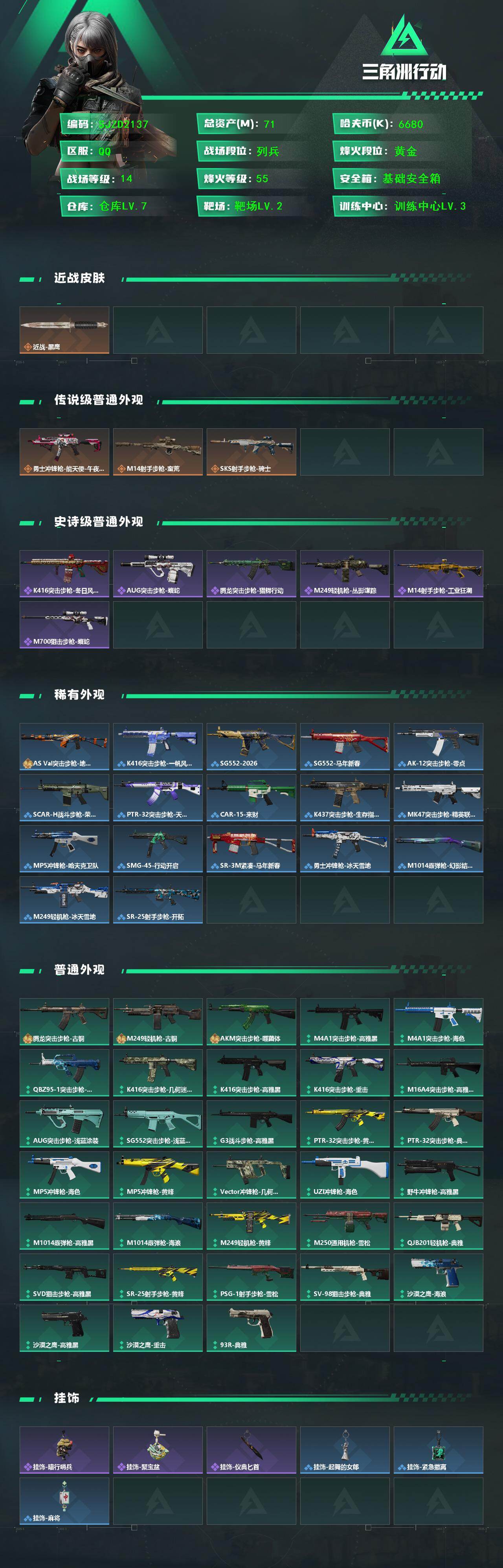 SJZEY444357三角洲行动账号详情图2