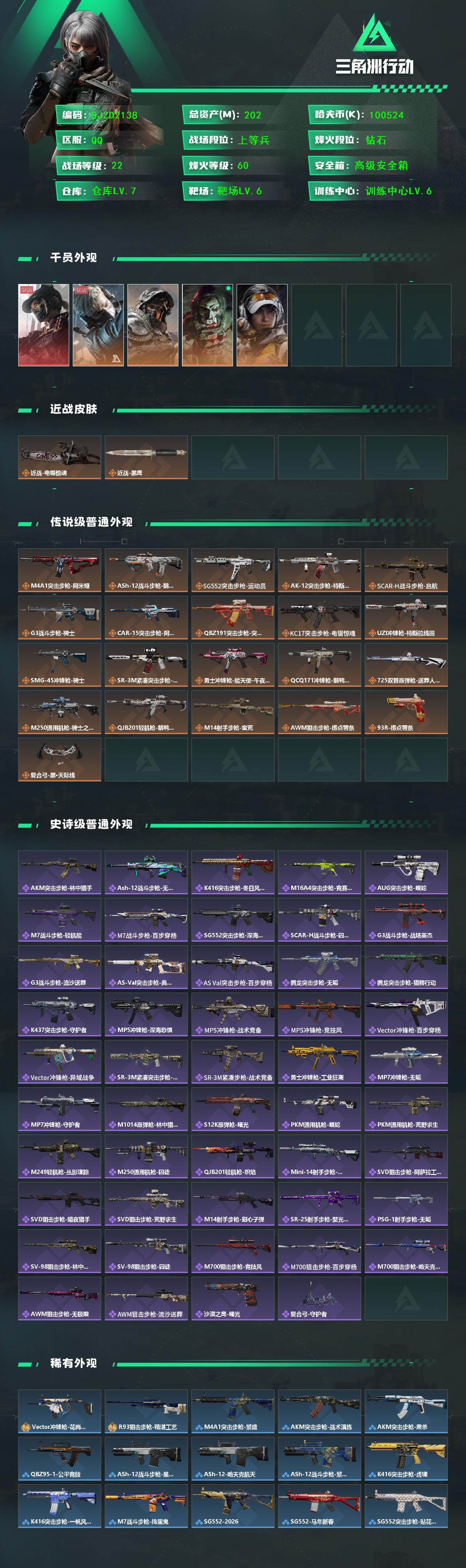 SJZQM456842三角洲行动账号详情图3