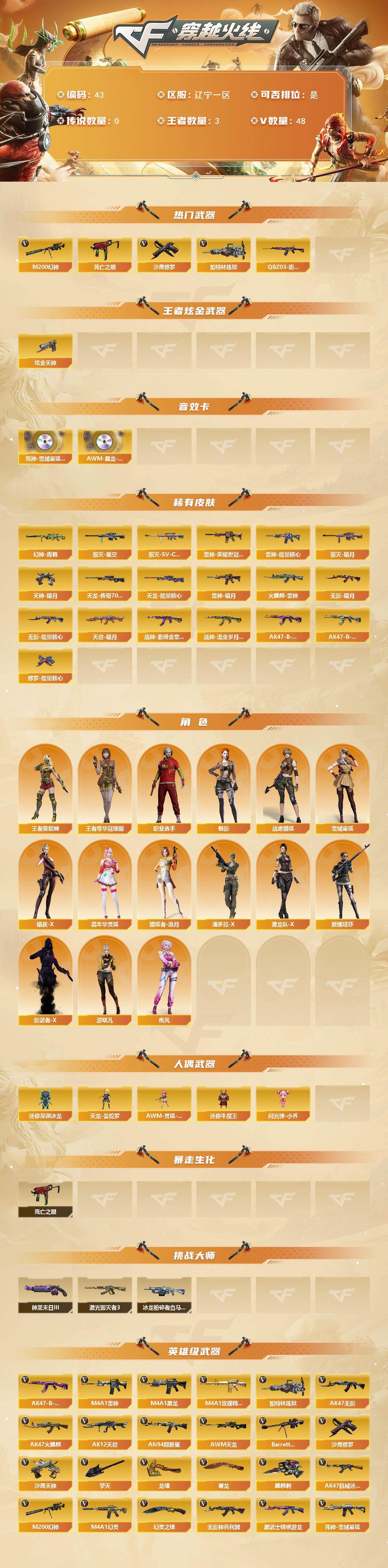 CFQYYX441707穿越火线账号详情图2