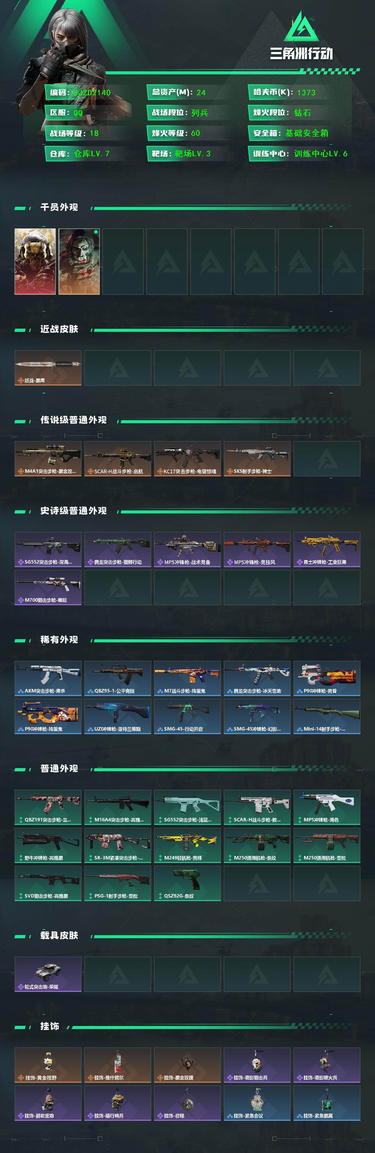 SJZEY444476三角洲行动账号详情图2