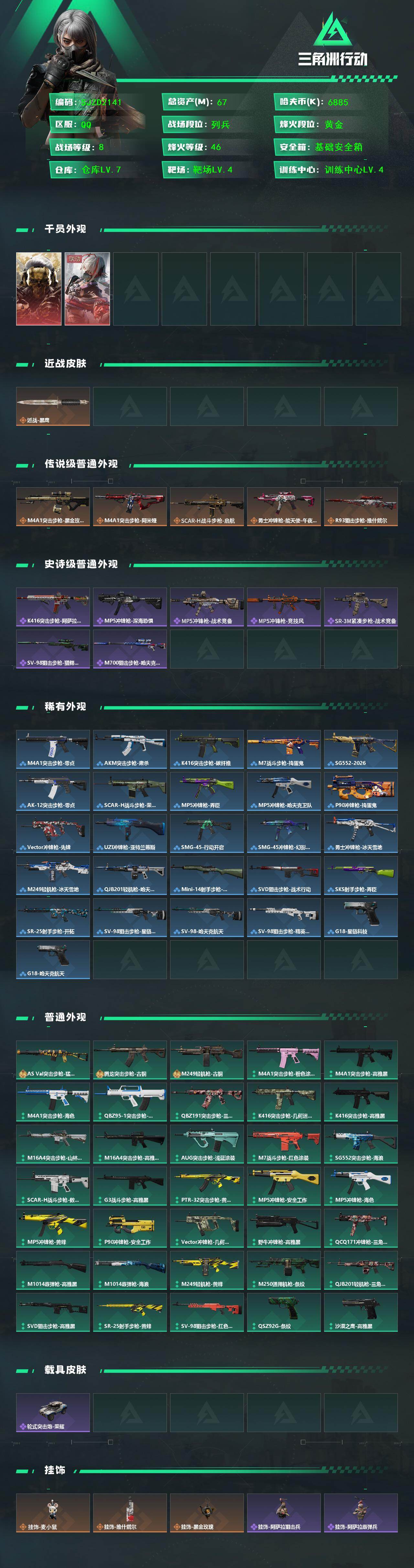 SJZEY444475三角洲行动账号详情图2