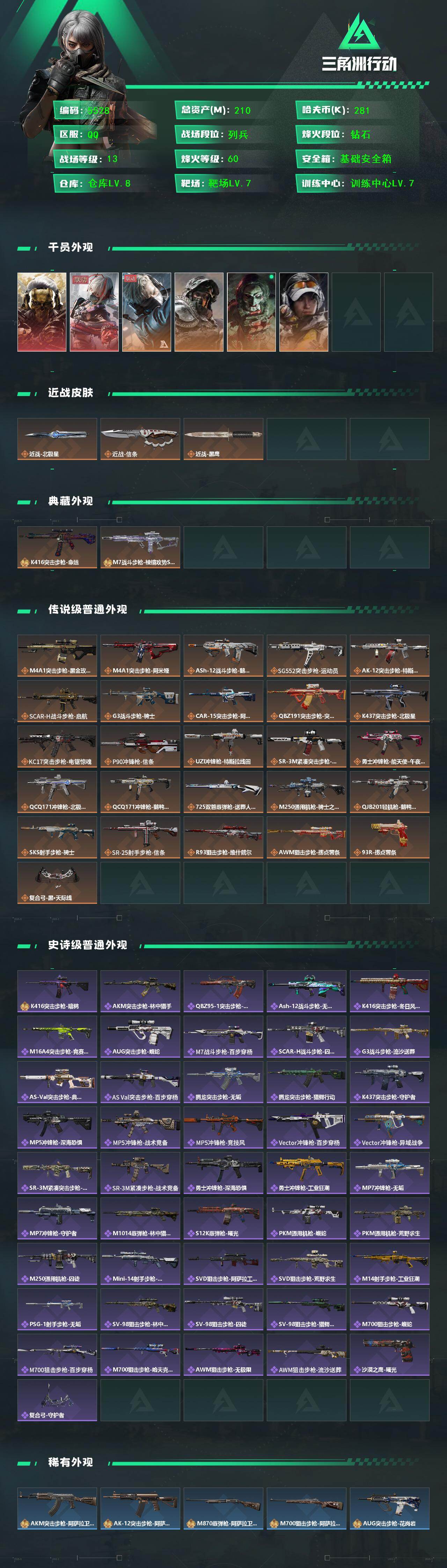 SJZCMW444482三角洲行动账号详情图2