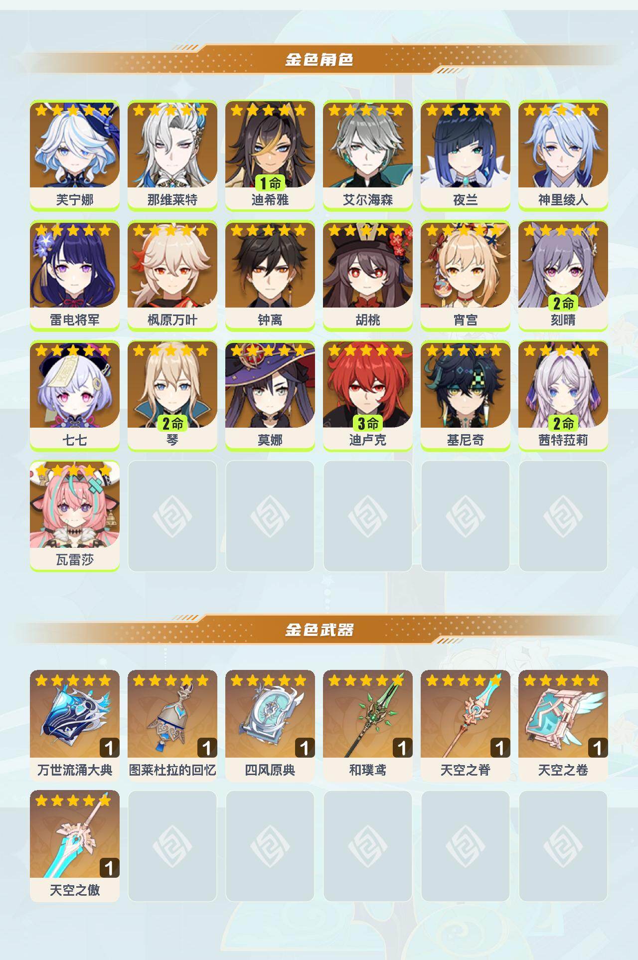 YSEY42170原神账号详情图3