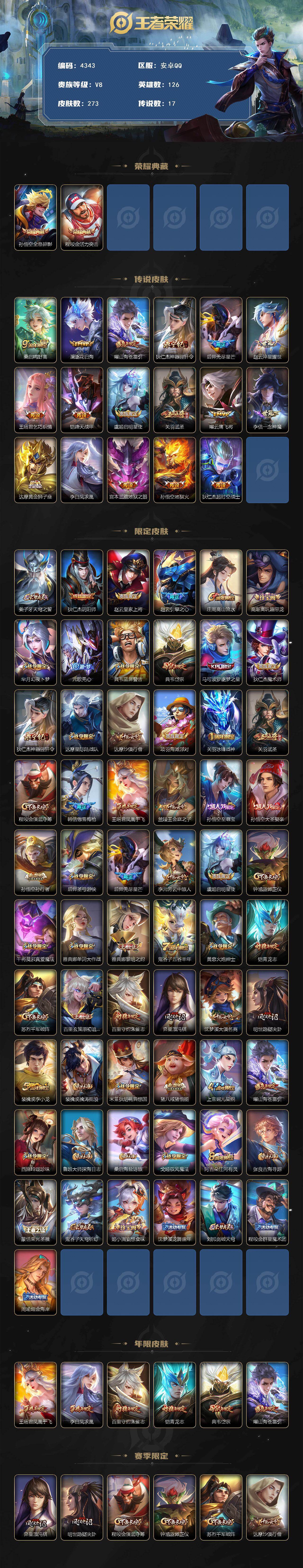 WZCMW4157128王者荣耀账号详情图2