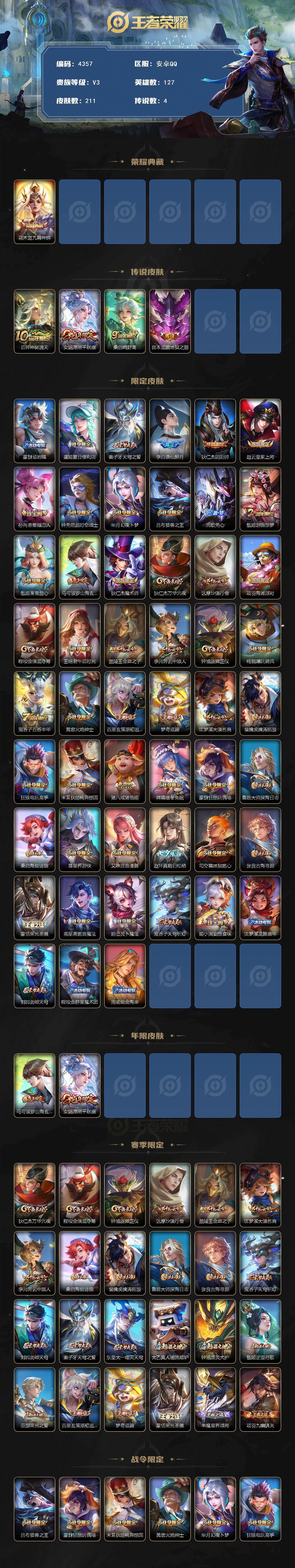 WZCMW4157155王者荣耀账号详情图2