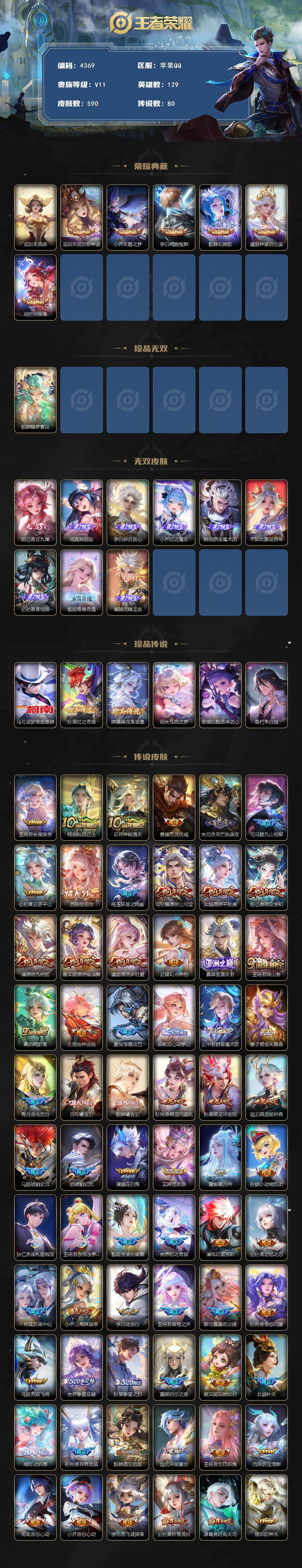 WZCMW4157276王者荣耀账号详情图2