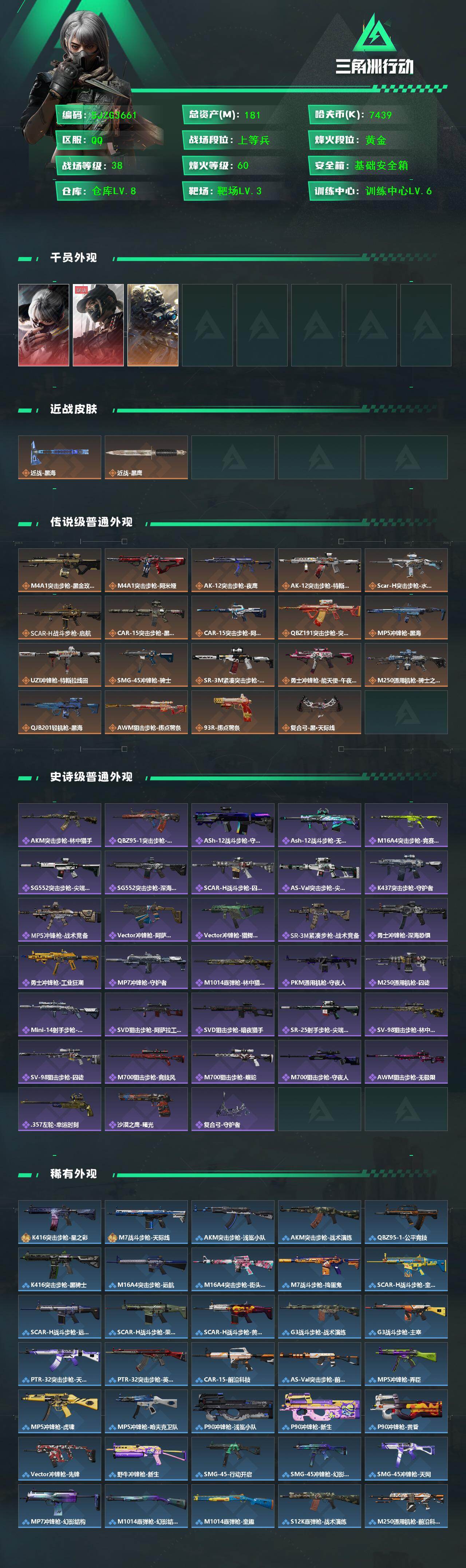 SJZQM452536三角洲行动账号详情图3