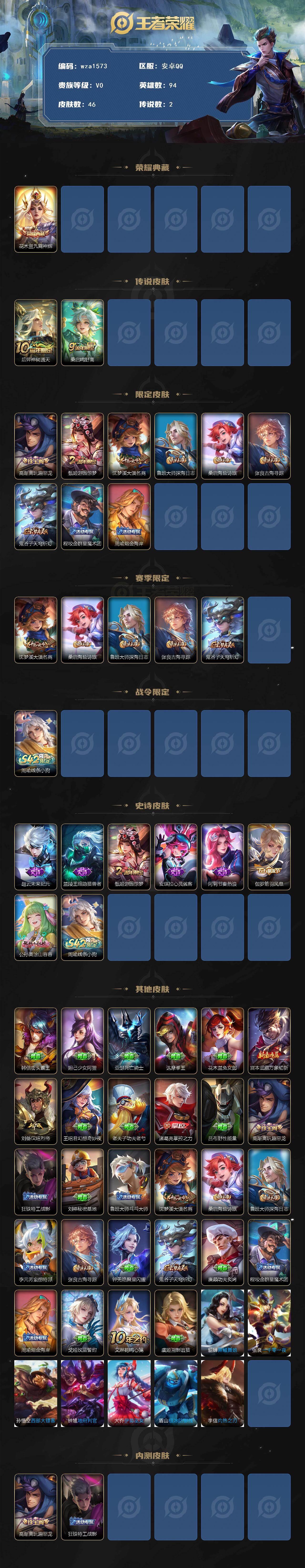 WZQM4159282王者荣耀账号详情图3