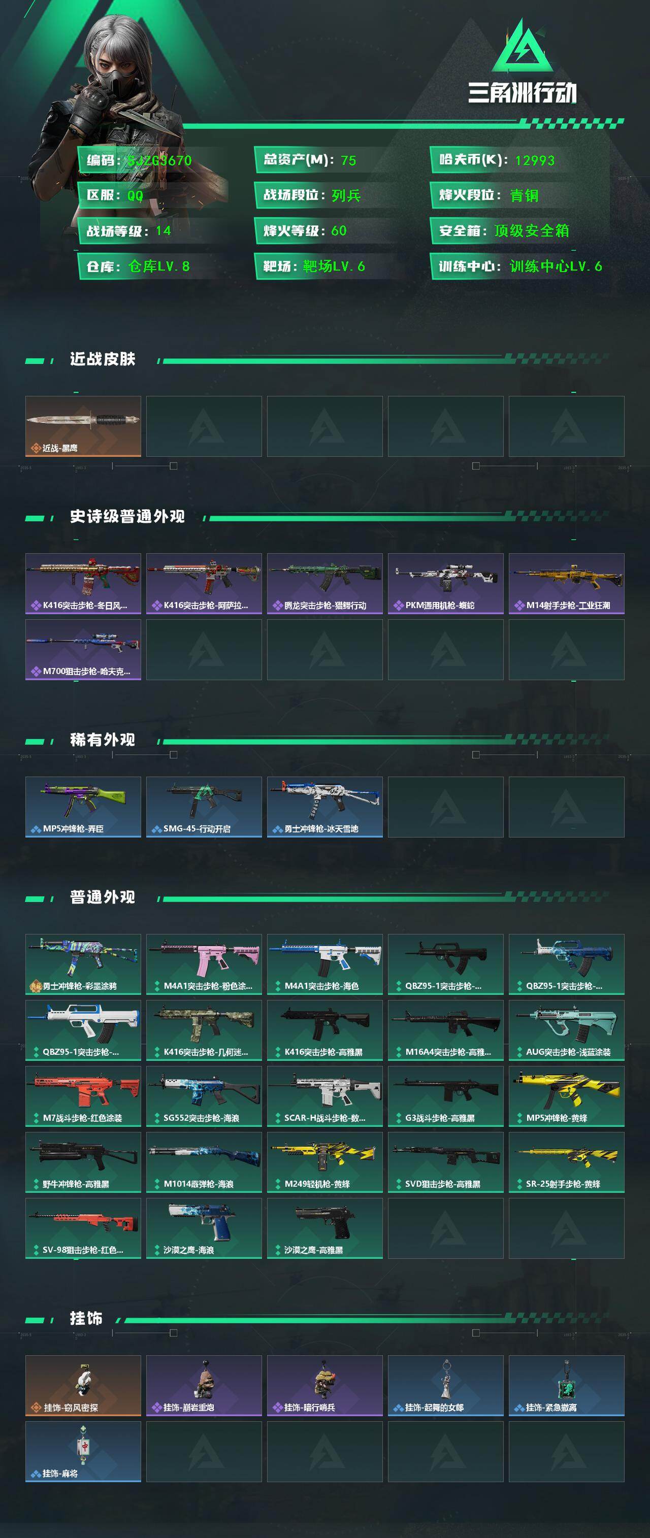 SJZEY445300三角洲行动账号详情图2