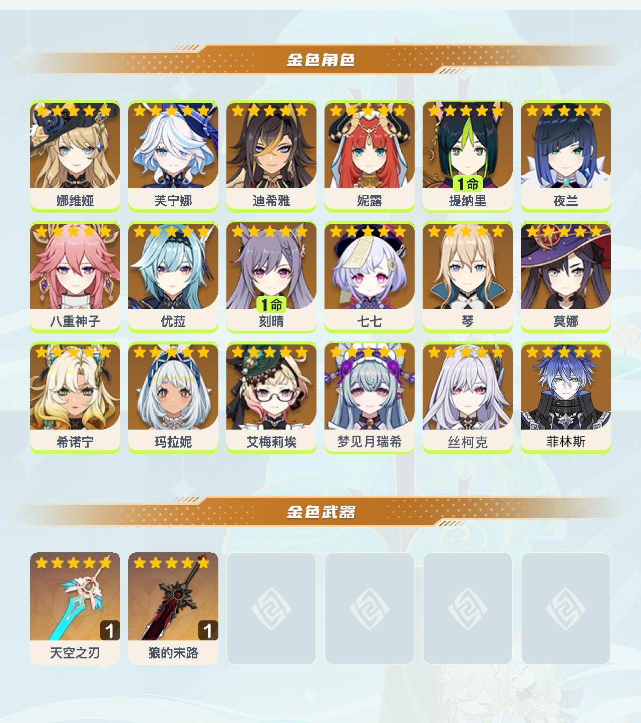 YSEY42202原神账号详情图3 YSEY42202原神账号详情图3