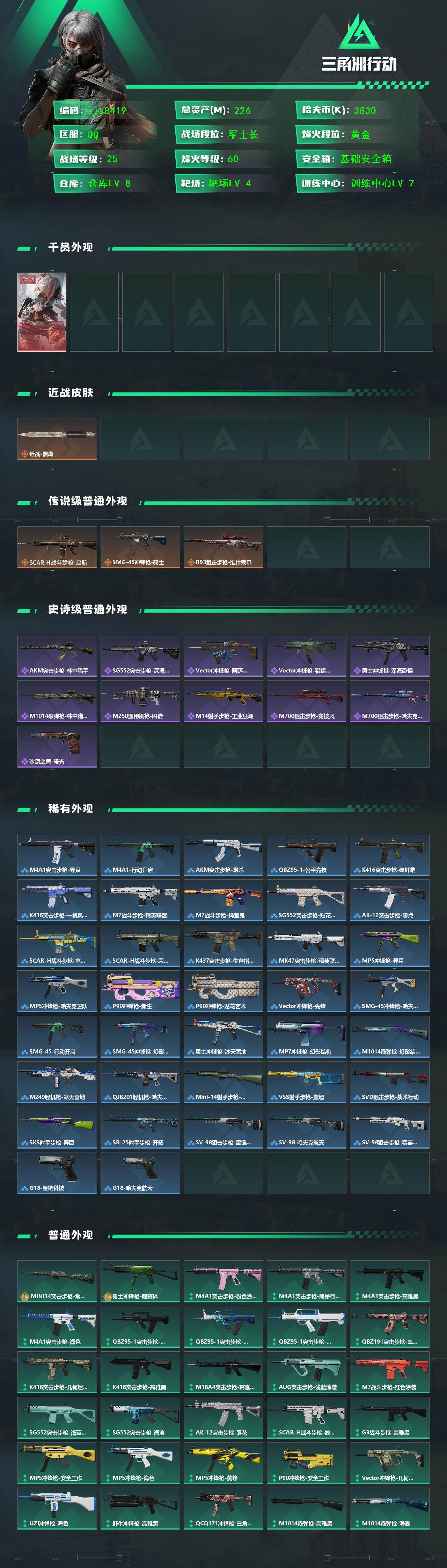 SJZCMW459576三角洲行动账号详情图2