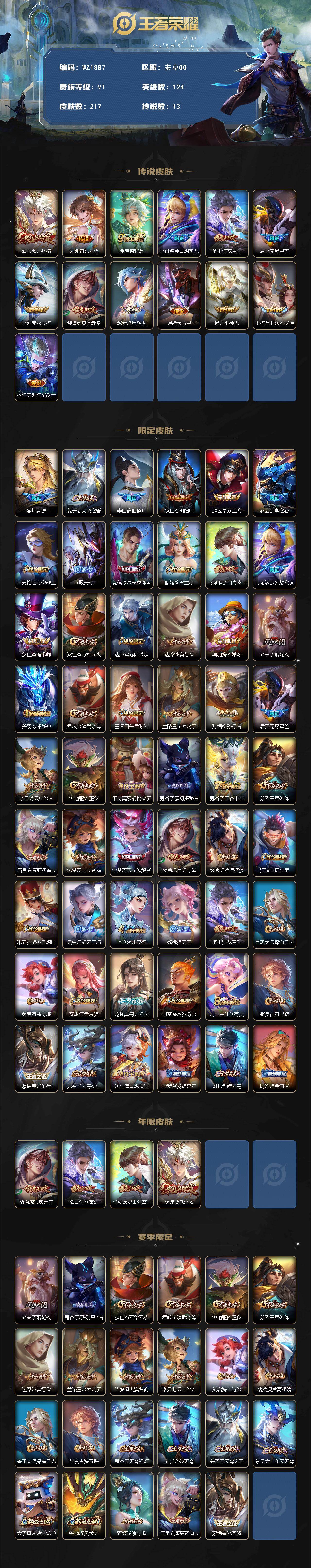 WZCMW4163587王者荣耀账号详情图2