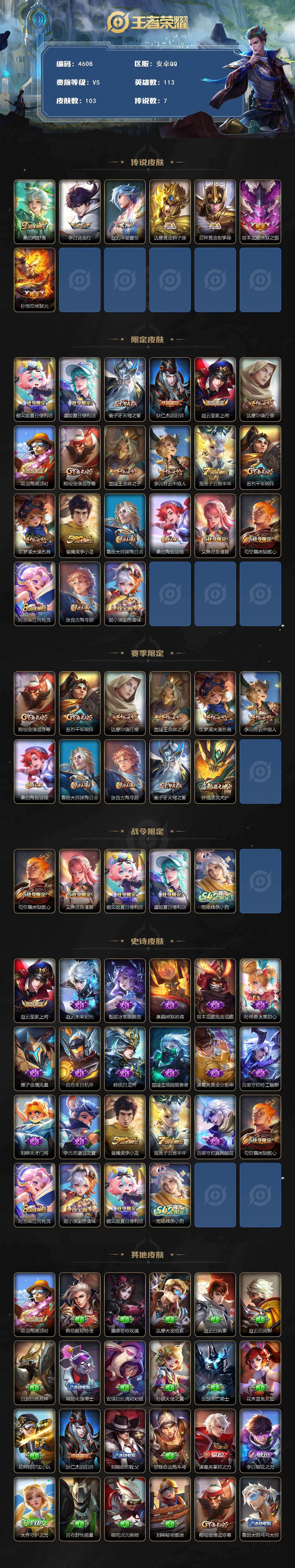 WZJZ4191947王者荣耀账号详情图2