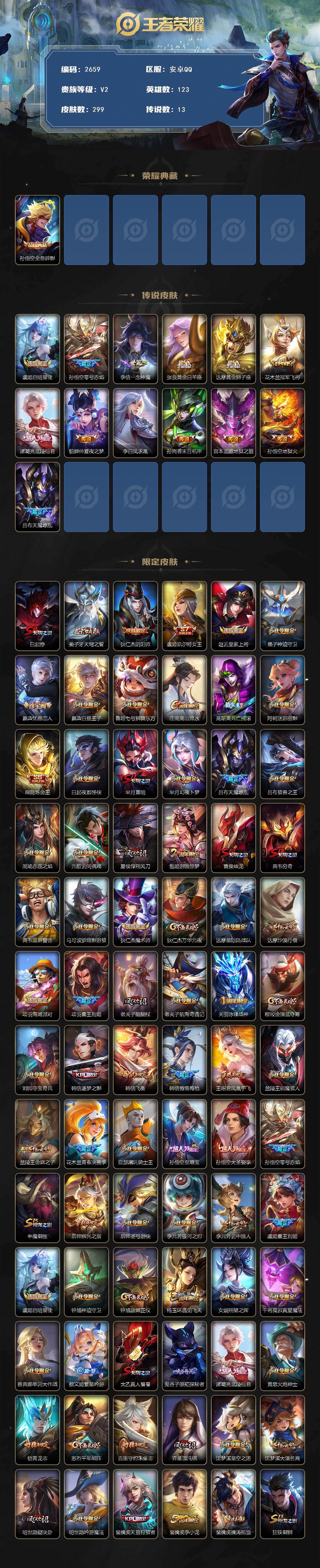 WZCMW4165182王者荣耀账号详情图2