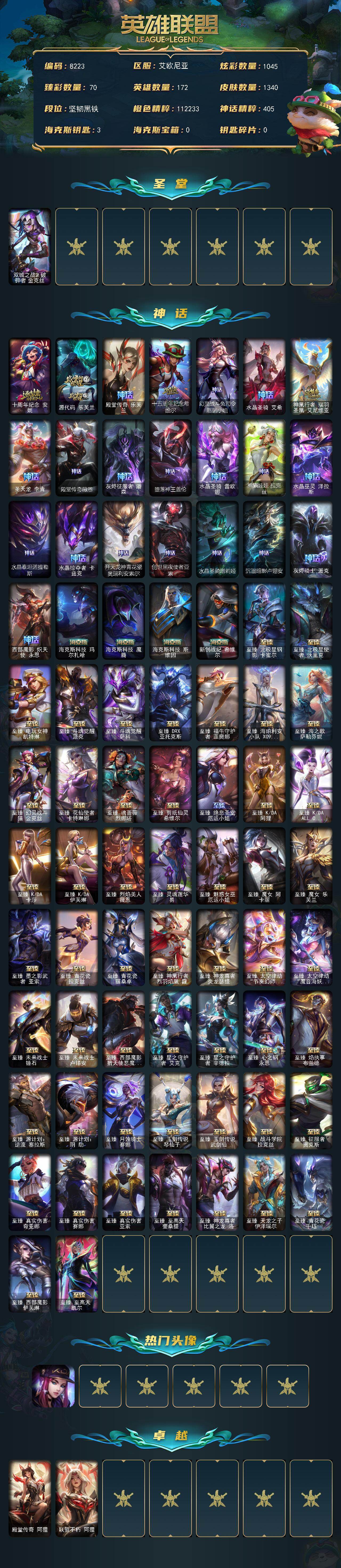 LOLLX422814英雄联盟账号详情图2
