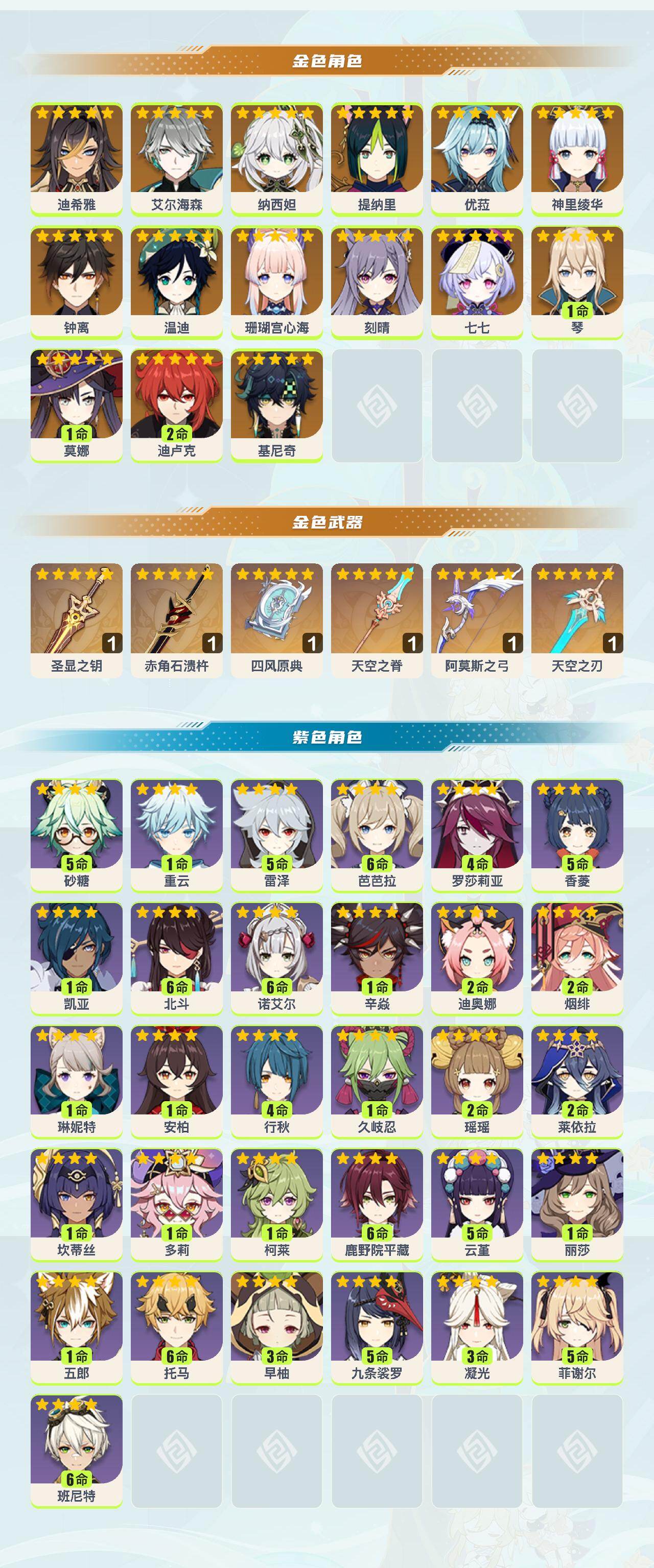 YSYHY42430原神账号详情图2