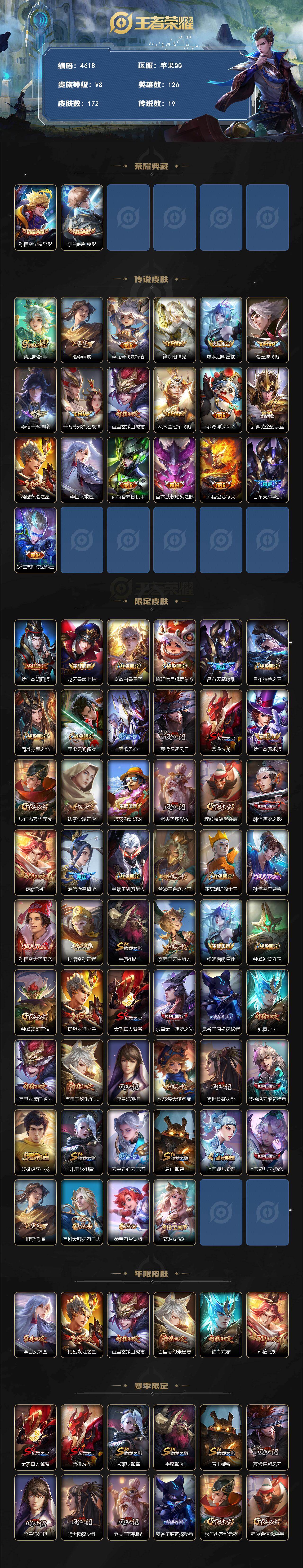 WZCMW4167632王者荣耀账号详情图2