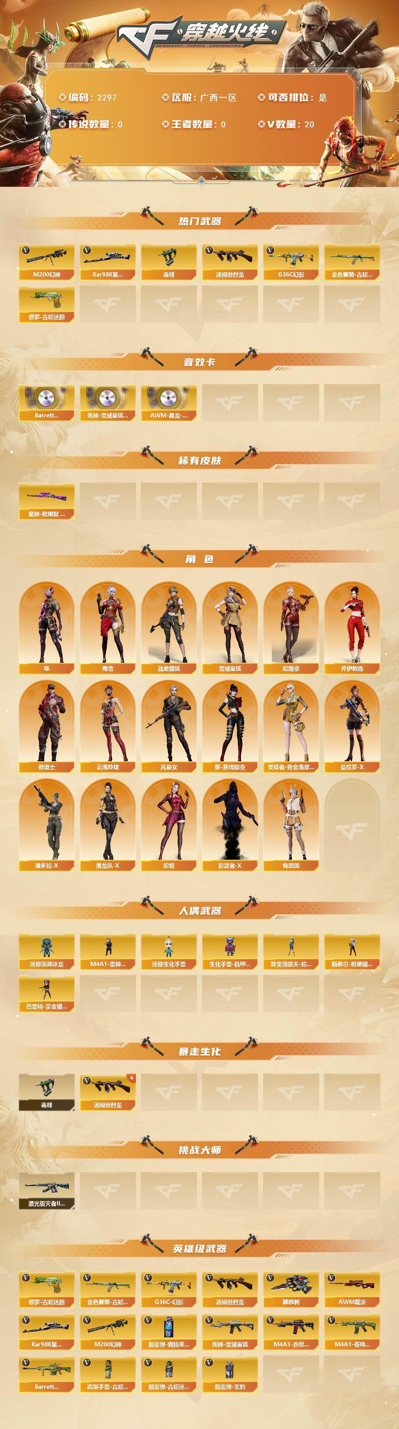 CFCMW445030穿越火线账号详情图2