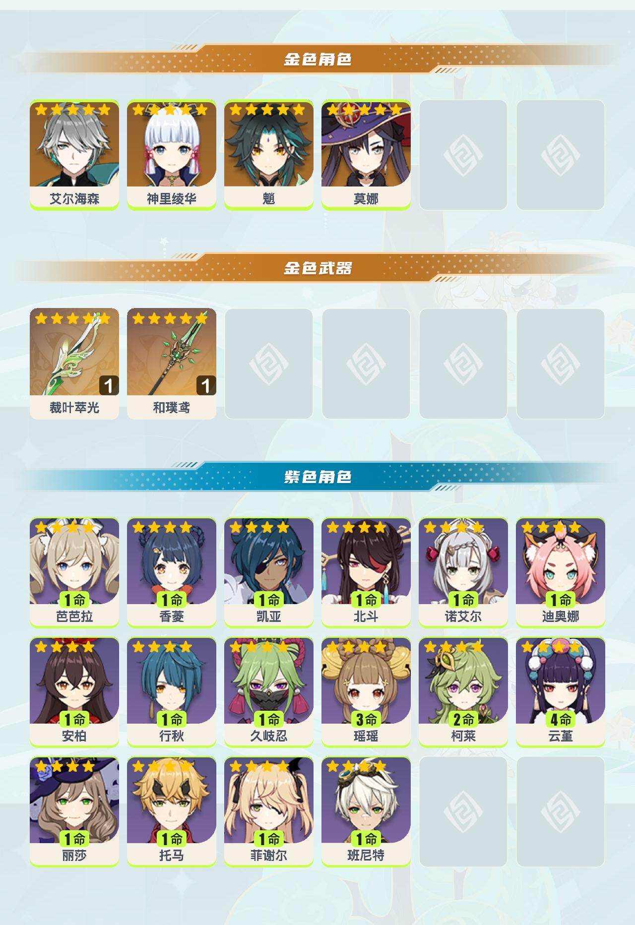 YSYHY42545原神账号详情图2