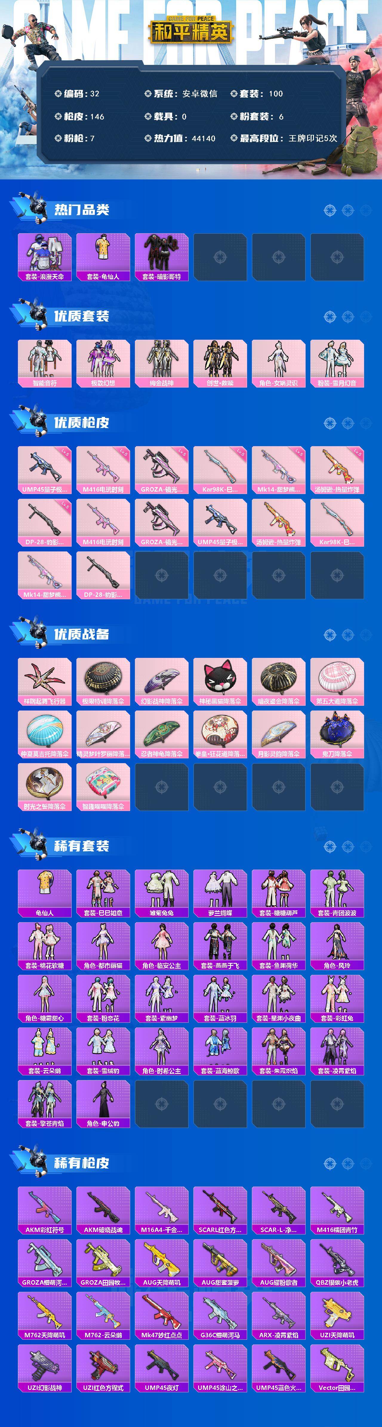 HPLX4134813和平精英账号详情图2