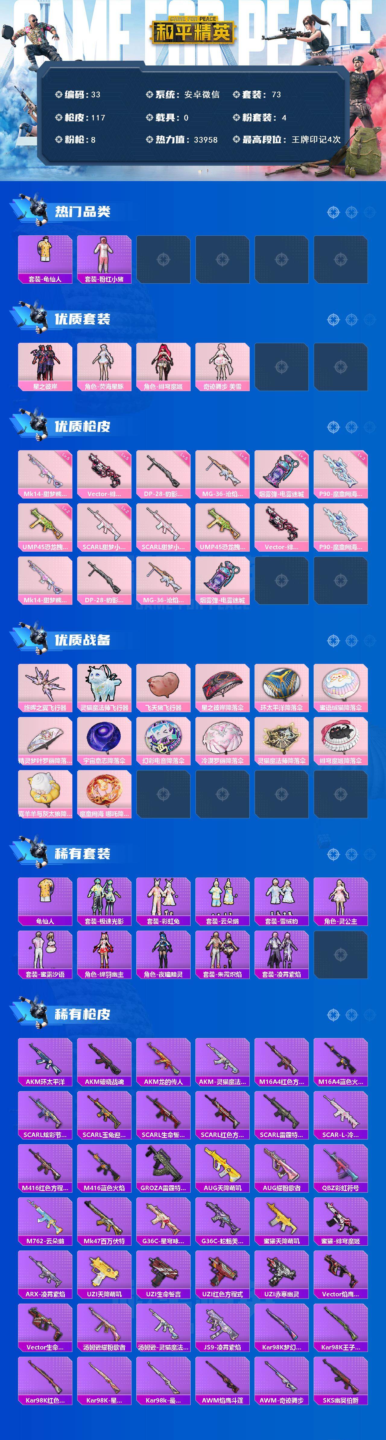 HPLX4134806和平精英账号详情图2