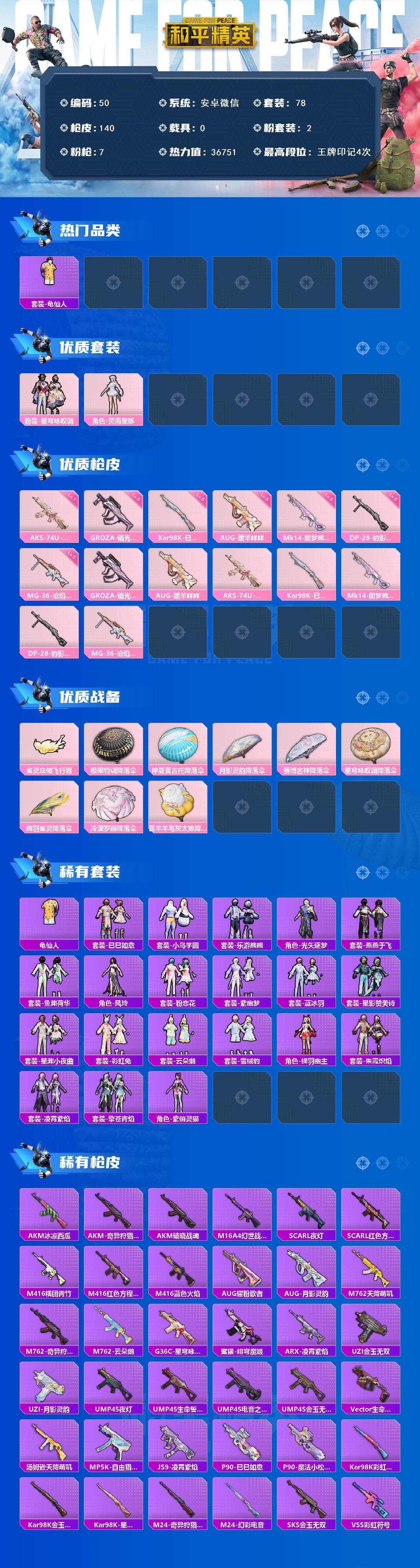 HPLX4134796和平精英账号详情图2 HPLX4134796和平精英账号详情图2