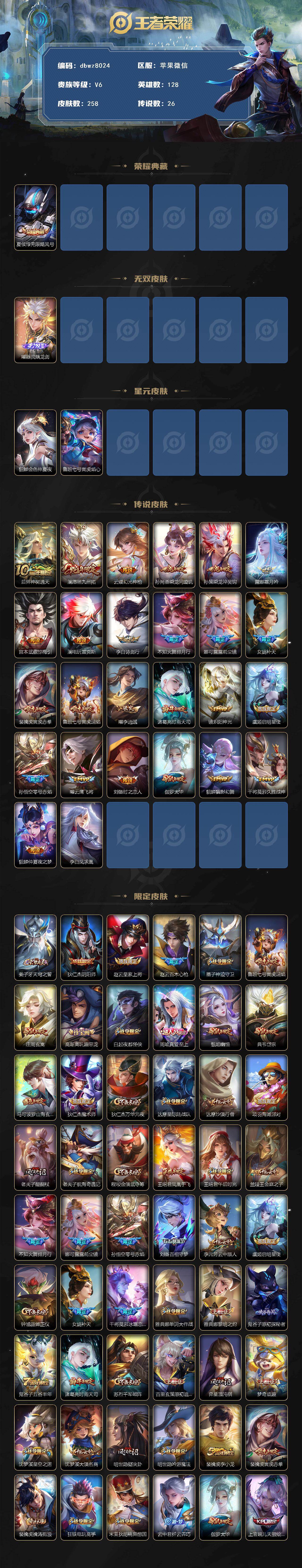 WZCMW4176276王者荣耀账号详情图2