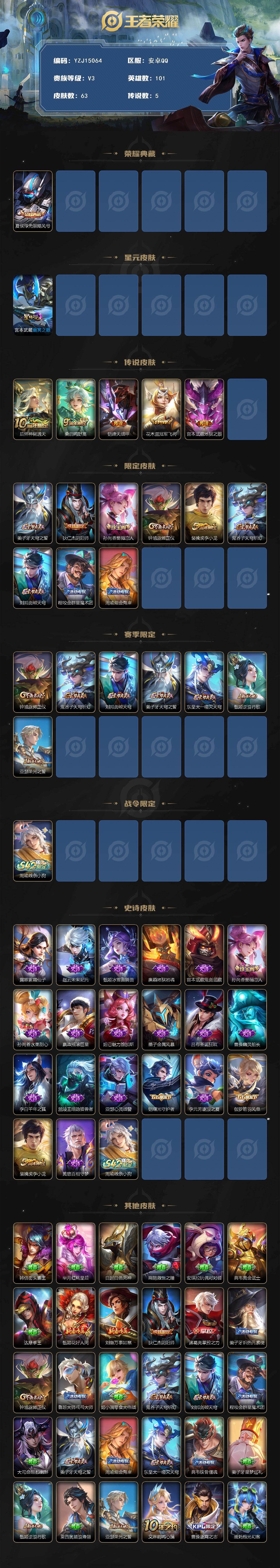 WZCMW4176399王者荣耀账号详情图2