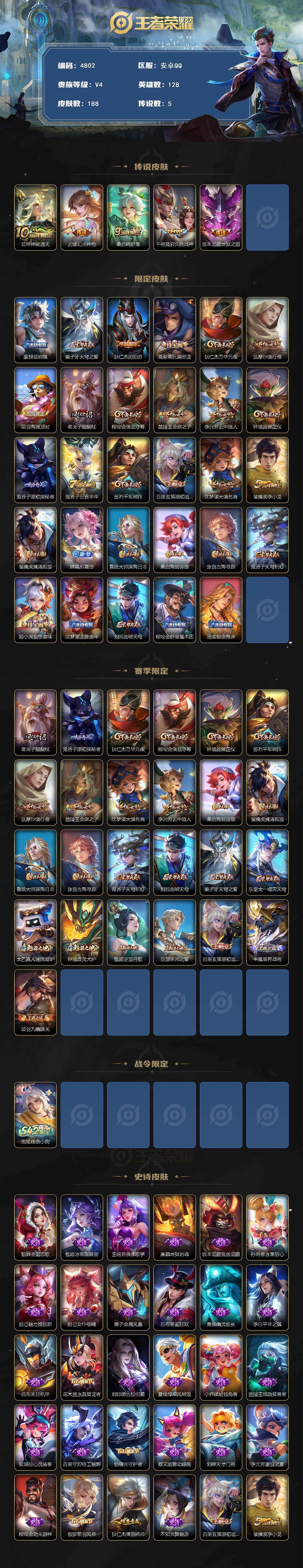 WZCMW4178029王者荣耀账号详情图2