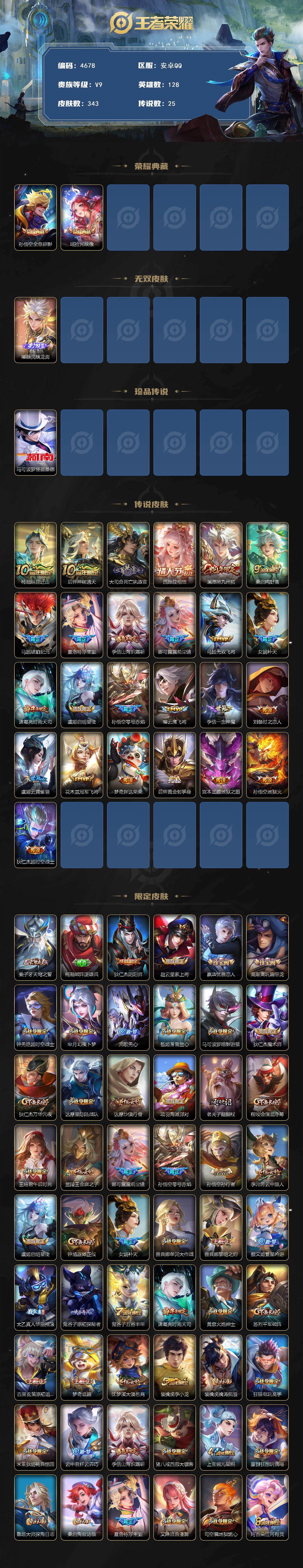 WZCMW4178233王者荣耀账号详情图2