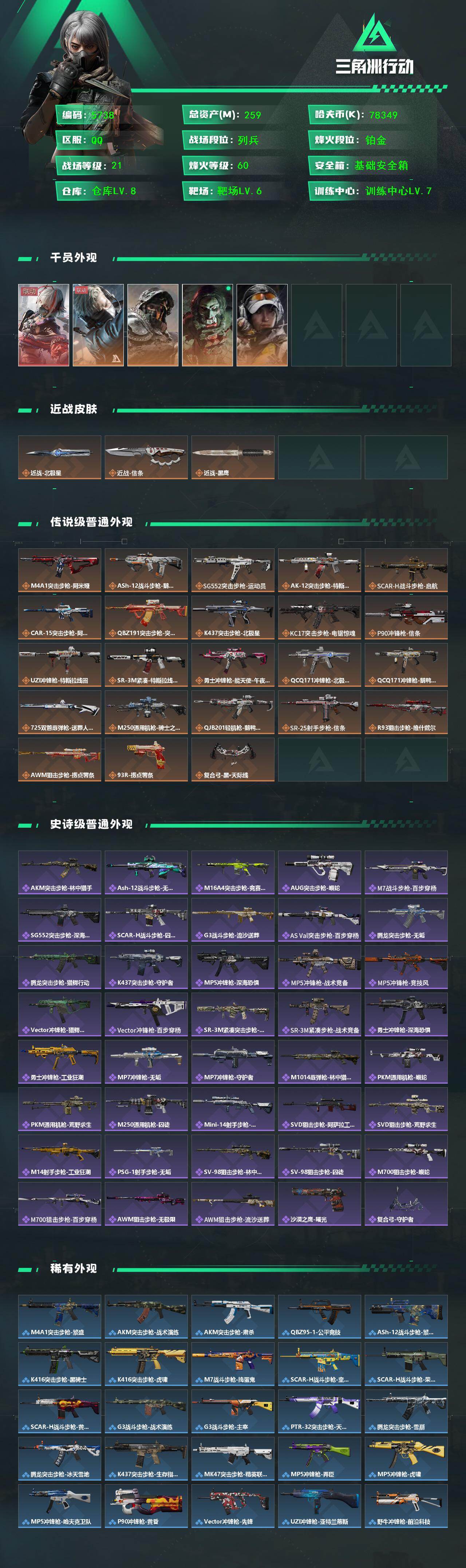 SJZCMW450478三角洲行动账号详情图2