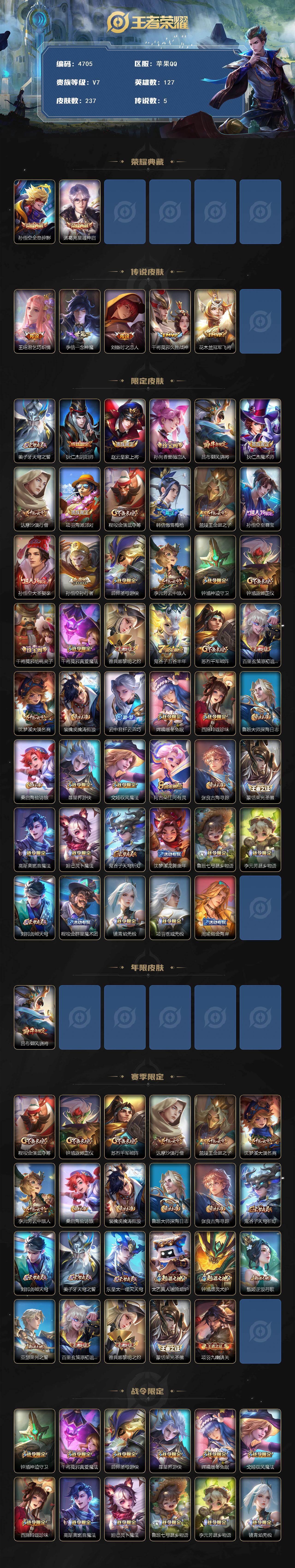 WZQM4192137王者荣耀账号详情图3