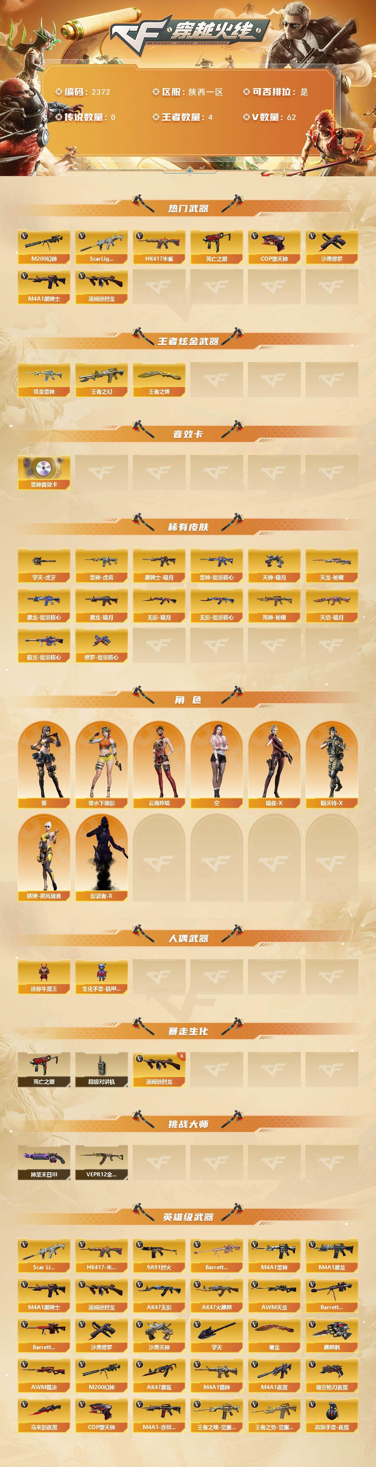 CFCMW447888穿越火线账号详情图2