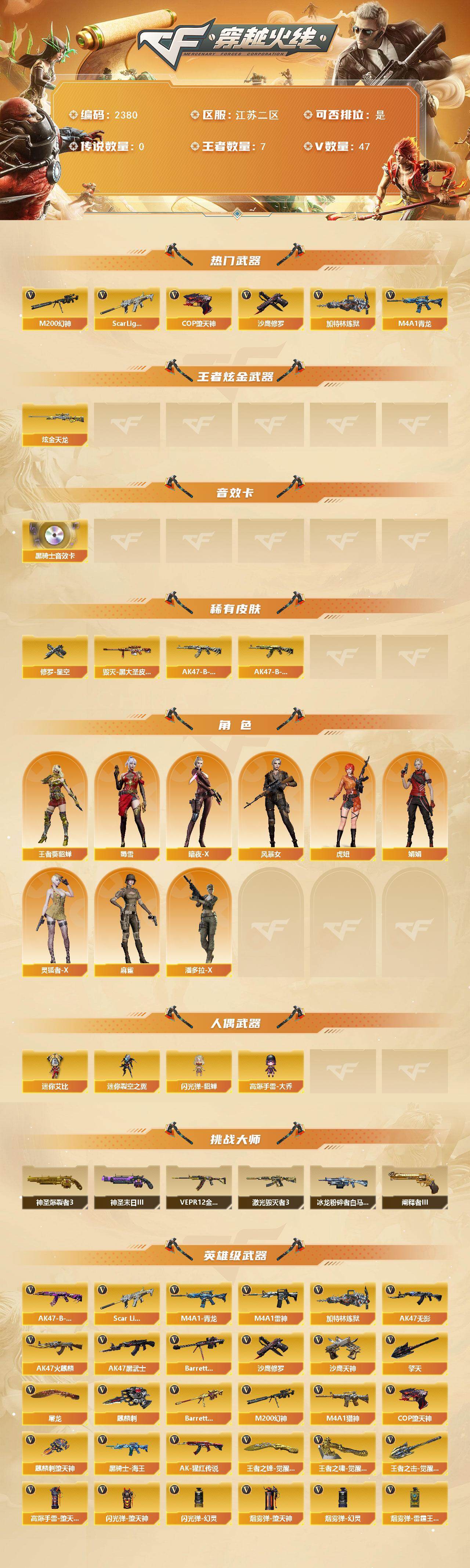 CFCMW448521穿越火线账号详情图2