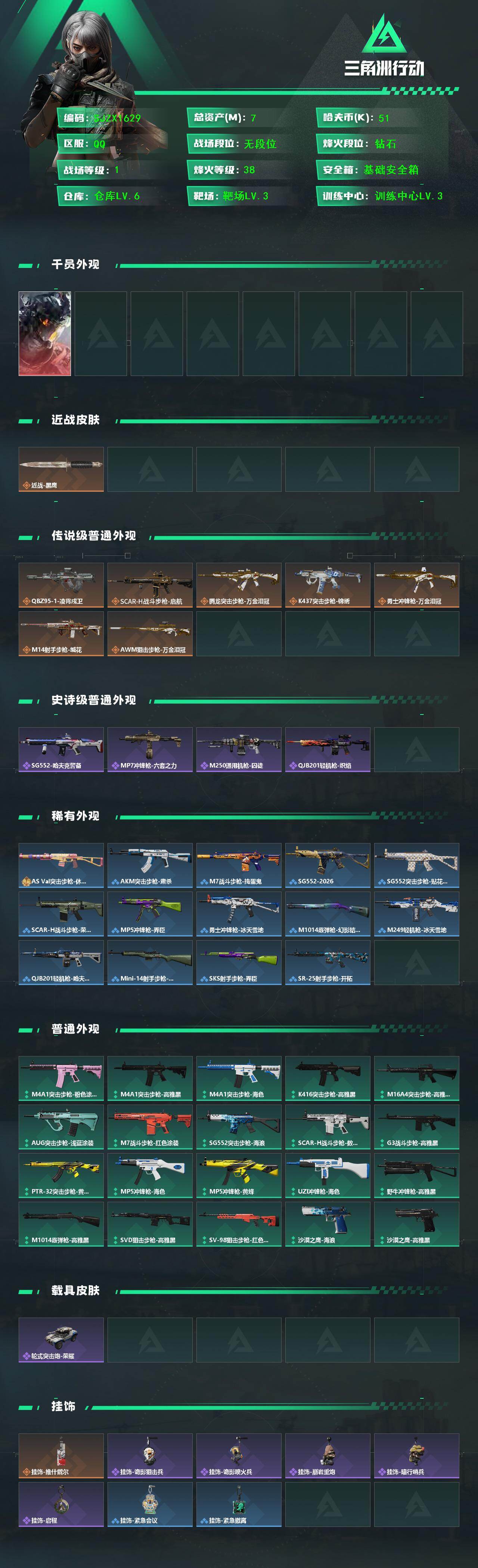 SJZQM455217三角洲行动账号详情图3