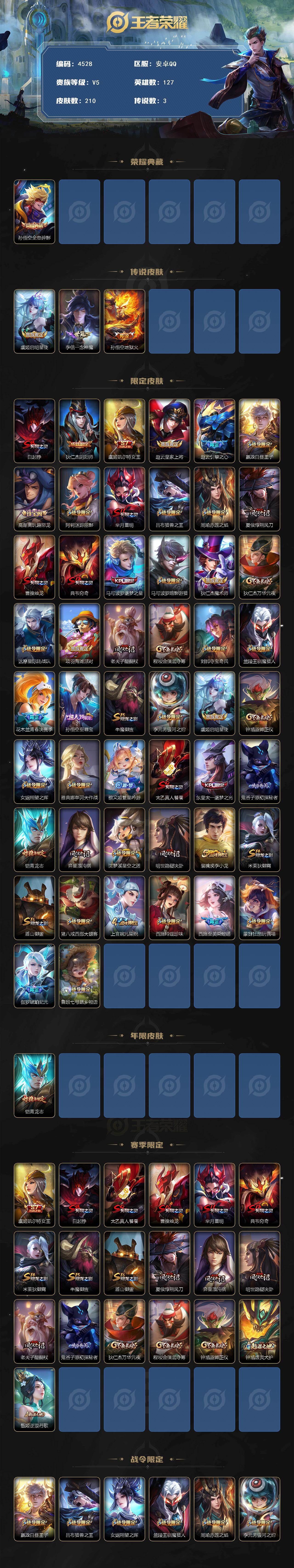 WZCMW4186234王者荣耀账号详情图2