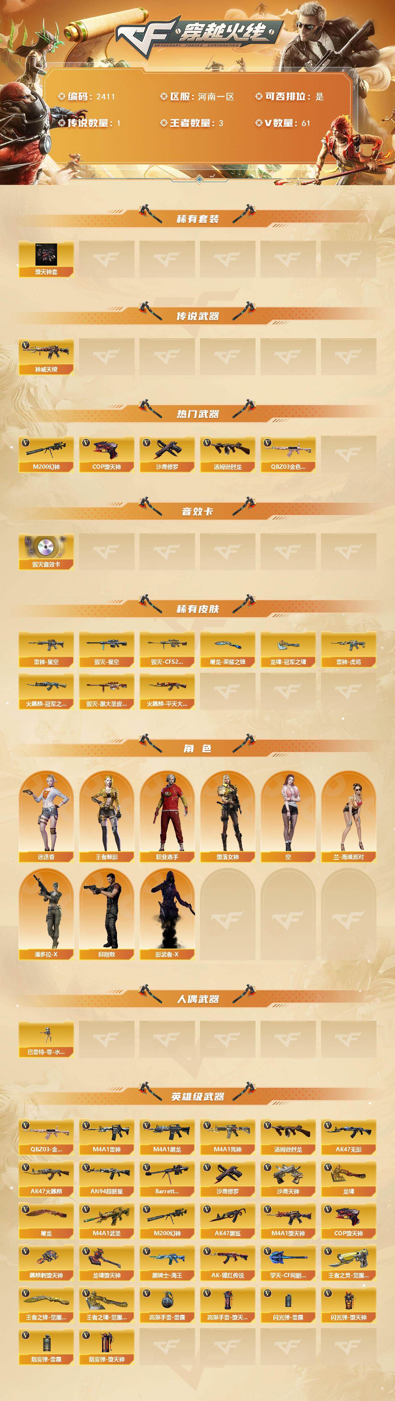 CFCMW449284穿越火线账号详情图2