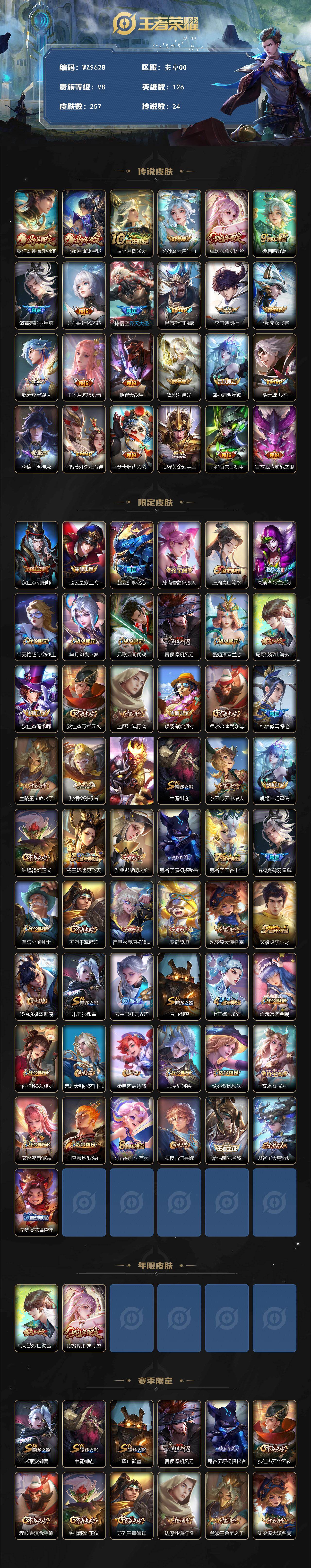 WZCMW4209724王者荣耀账号详情图2