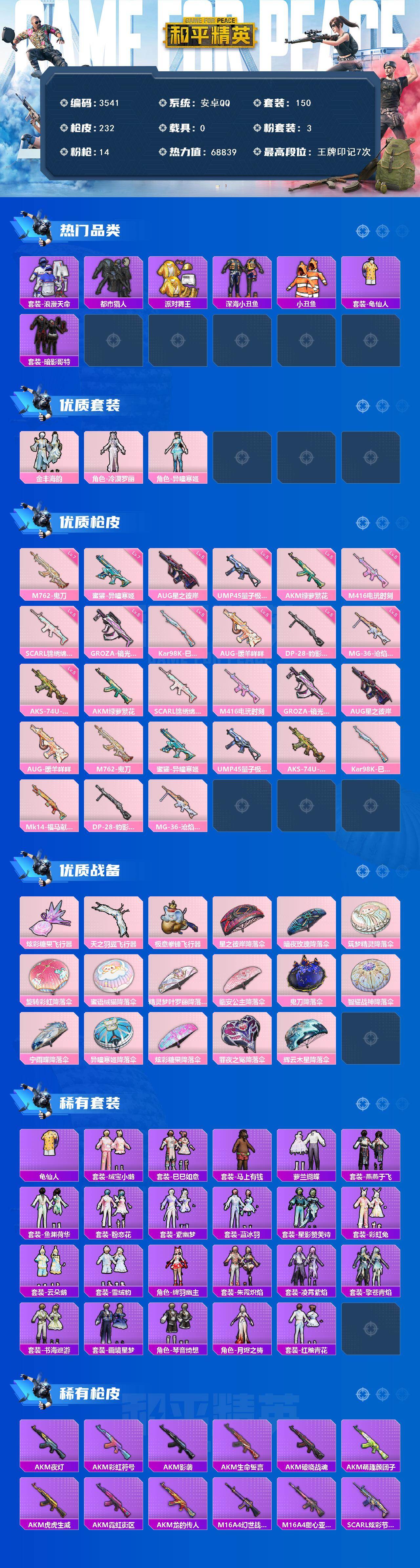 HPCMW4100459和平精英账号详情图2 HPCMW4100459和平精英账号详情图2